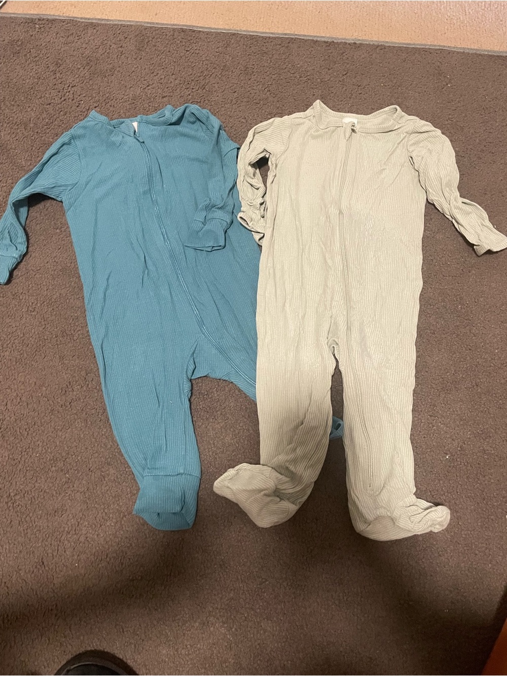 Two Ribbed Footed One-Piece